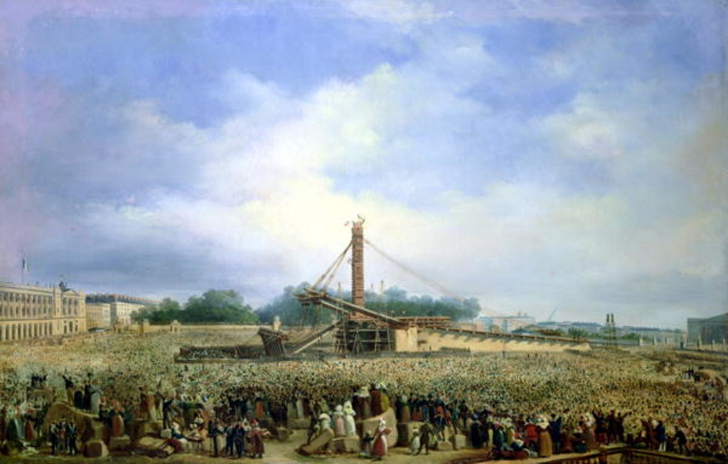 Detail of Erecting the Obelisk from Luxor in the Place de la Concorde, 25 October 1836 by Francois Dubois