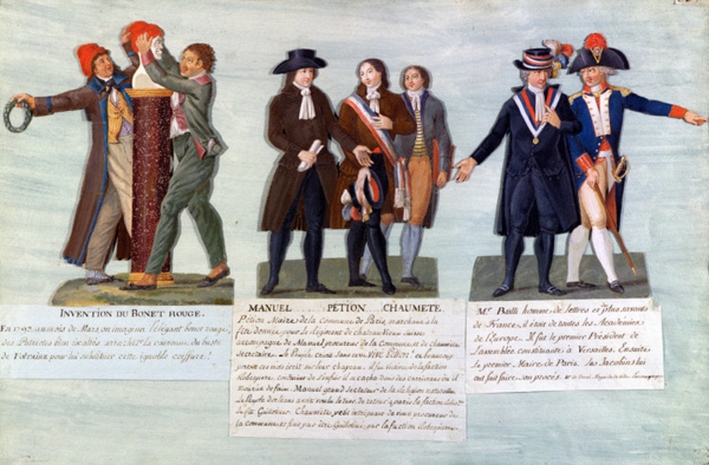 Detail of The Invention of the Red Hat, March 1792 by Lesueur Brothers