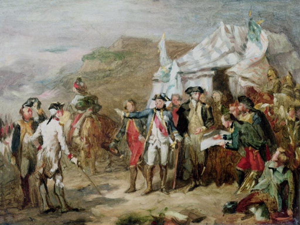 Detail of Sketch for the Battle of Yorktown, 1st to 17th October 1781, c.1836 by Louis Charles Auguste Couder