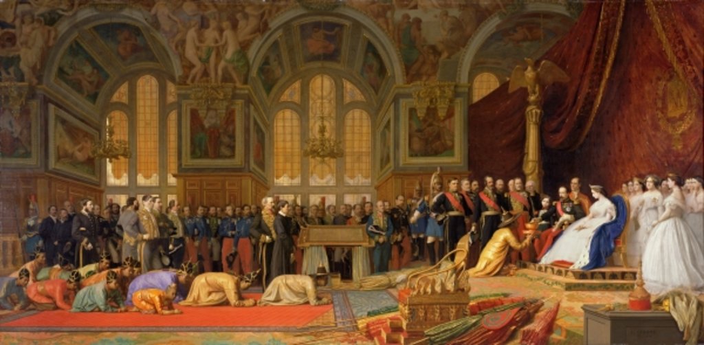 Detail of The Reception of Siamese Ambassadors by Emperor Napoleon III at the Palace of Fontainebleau, 27 June 1861 by Jean Leon Gerome