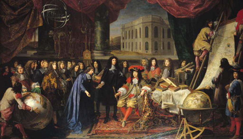 Detail of Jean-Baptiste Colbert presenting the Members of the Royal Academy of Science to Louis XIV, c.1667 by Henri Testelin