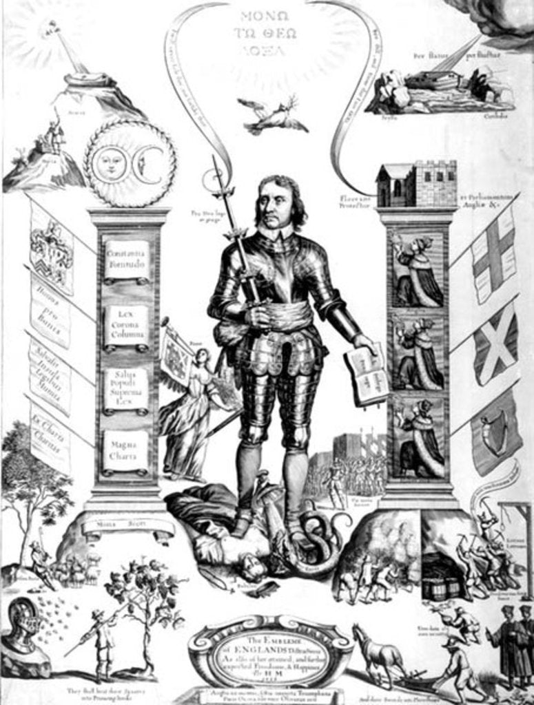 Detail of The Emblem of England's Distractions, 1658 by English School