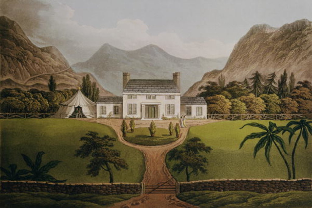 Detail of Bonaparte's Mal-Maison at St. Helena, 1821 by John Hassell