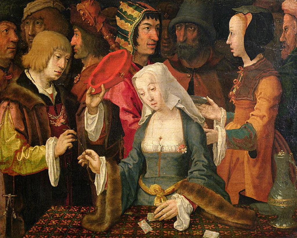 Detail of The Fortune Teller by Lucas van Leyden