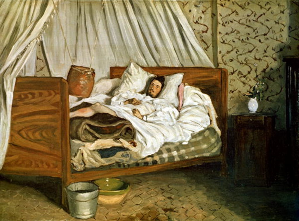 Detail of The Improvised Ambulance, The Painter Monet Wounded at Chailly-en-Biere, 1865 by Jean Frederic Bazille