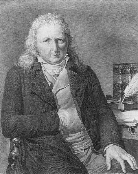 Detail of Bernardin de Saint-Pierre by Jean Francois Ribault