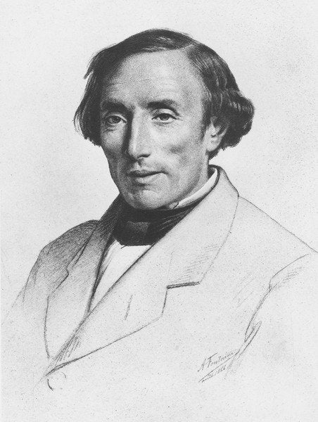 Detail of Ernest Bersot, 1866 by A. Fontaine