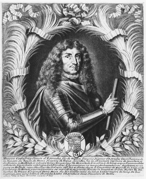 Detail of Godefroi, Comte d'Estrades by French School