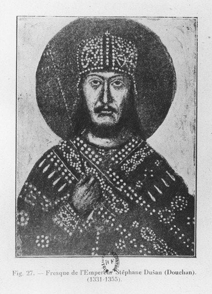 Detail of Stephen Dushan by French School