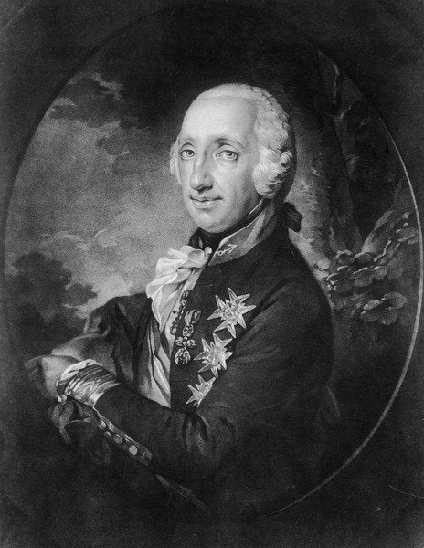 Detail of Ferdinand I of Bourbon, King of the Two Sicilies by Johann Peter Pichler