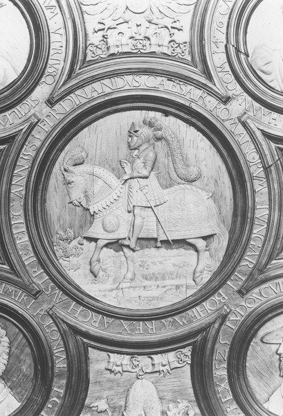 Detail of Ferdinand I of Habsburg by Hans the younger Kels