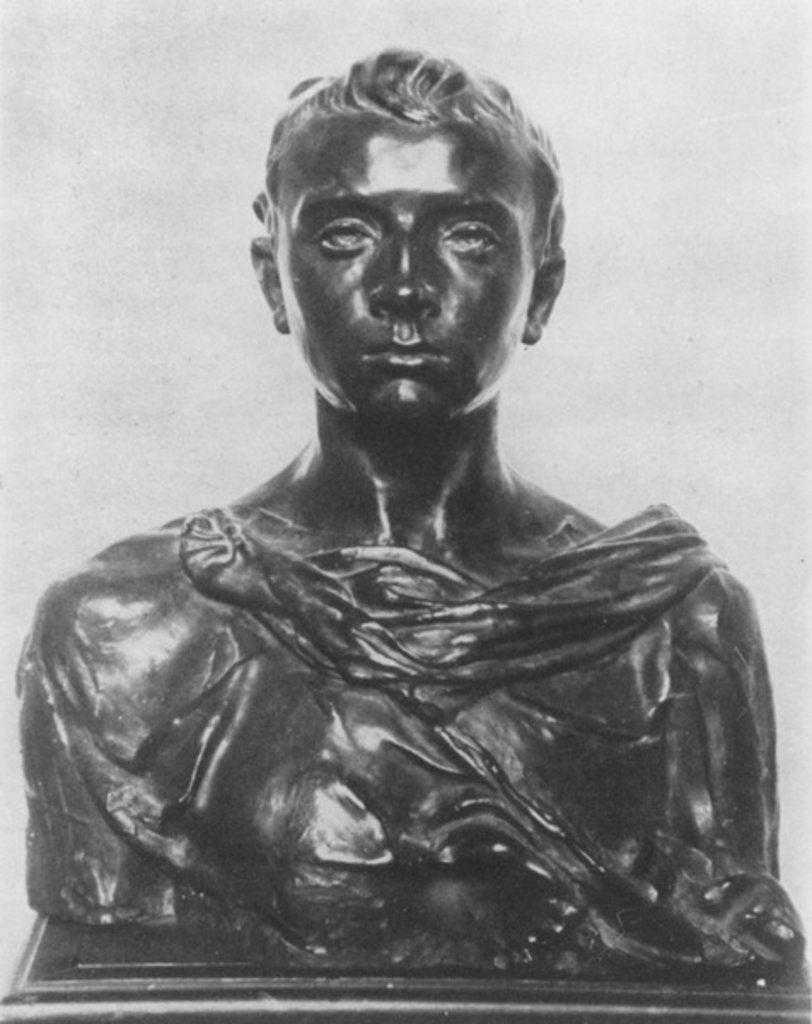 Detail of Bust of Paul Claudel as an adolescent by Camille Claudel