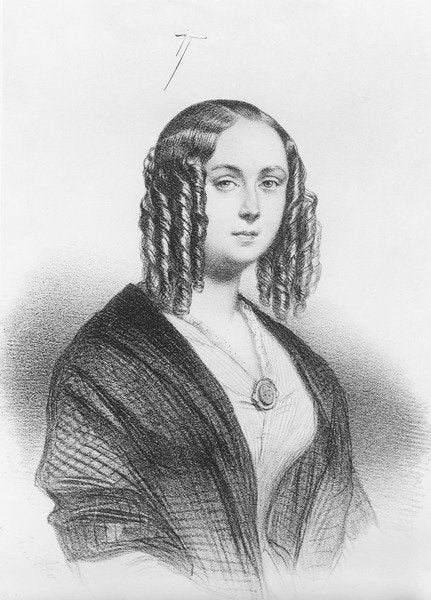 Detail of Louise Colet by French School