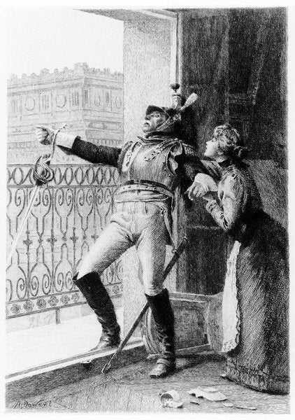 Detail of Illustration from 'The Siege of Berlin', short story from 'Contes du Lundi', by Alphonse Daudet by Albert Pierre Dawant