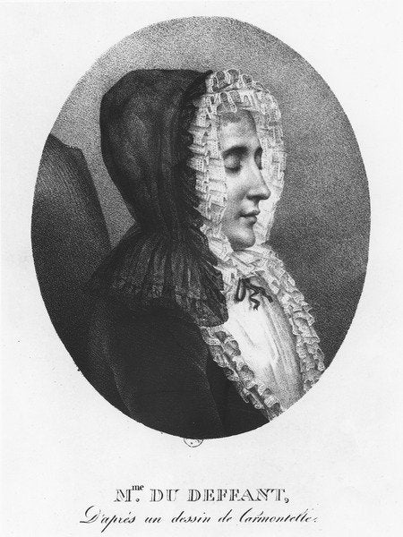 Detail of Madame du Deffand by Henri Villain