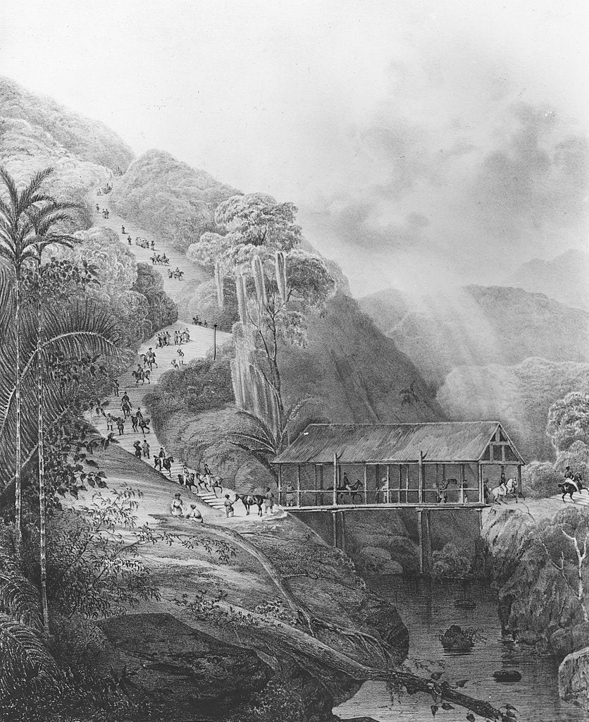 Detail of Route de Tondano, on the Celebes Islands by French School