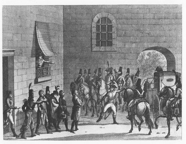 Detail of General Dumouriez arresting representatives of the Convention by French School