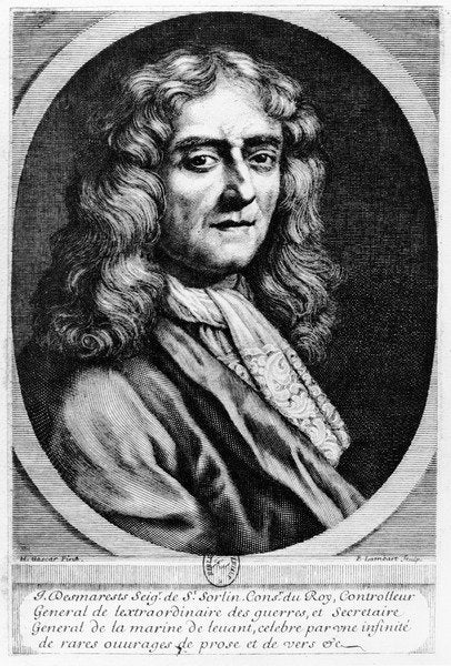 Detail of Jean Desmarets de Saint-Sorlin by Pierre Lombard or Lombart