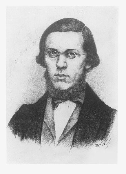 Detail of Nikolay Dobrolyubov by French School