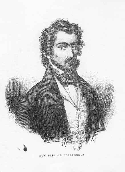 Detail of Don José de Espronceda by Spanish School