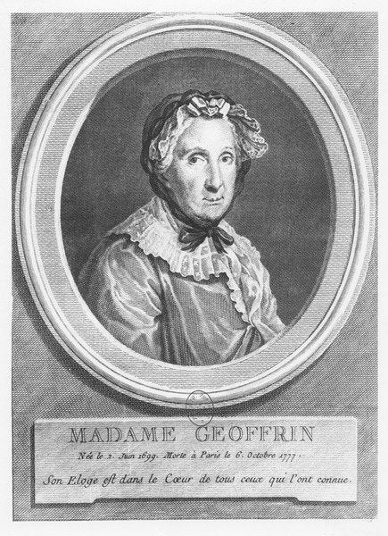Detail of Portrait of Madame Geoffrin by Simon Charles Miger
