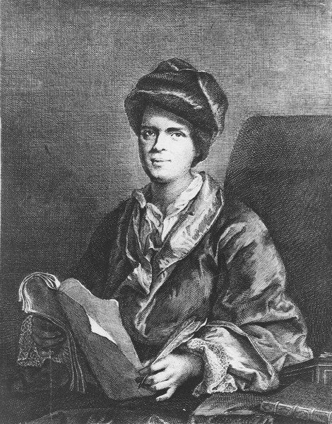 Detail of Antoine Houdart de la Motte by Nicolas Etienne Edelinck