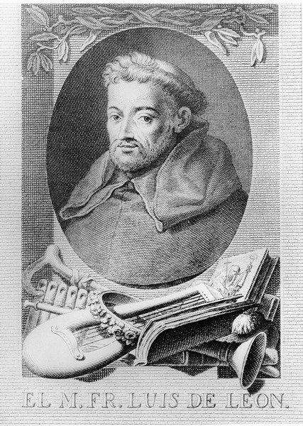 Detail of Luis de Léon by Manuel Salvador Carmona