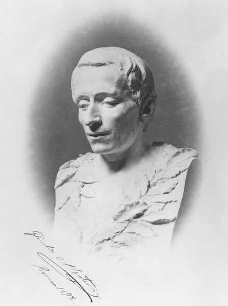 Detail of Bust of Giacomo Leopardi, 1895 by Giulio Monteverde