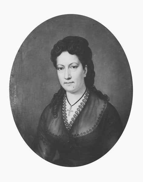 Detail of Suzanne Caubel, Madame Pierre Larousse by French School