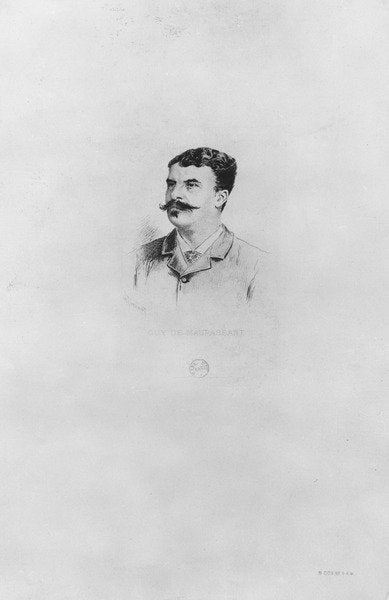 Detail of Guy de Maupassant by Henri Toussaint