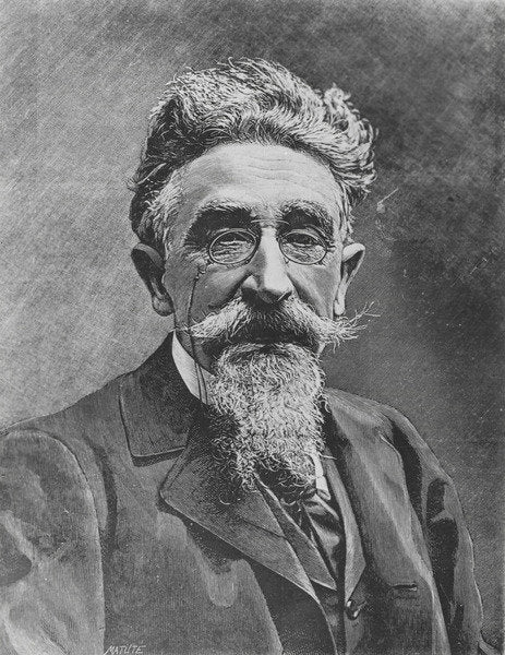 Detail of José Maria de Pereda by Benigno Matute Parga