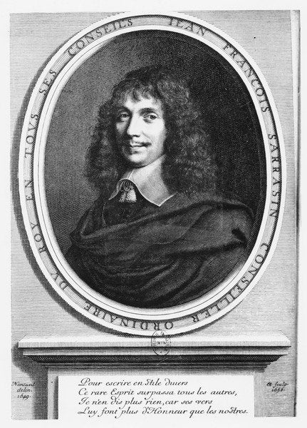 Detail of Portrait of Jean-François Sarasin by Robert Nanteuil