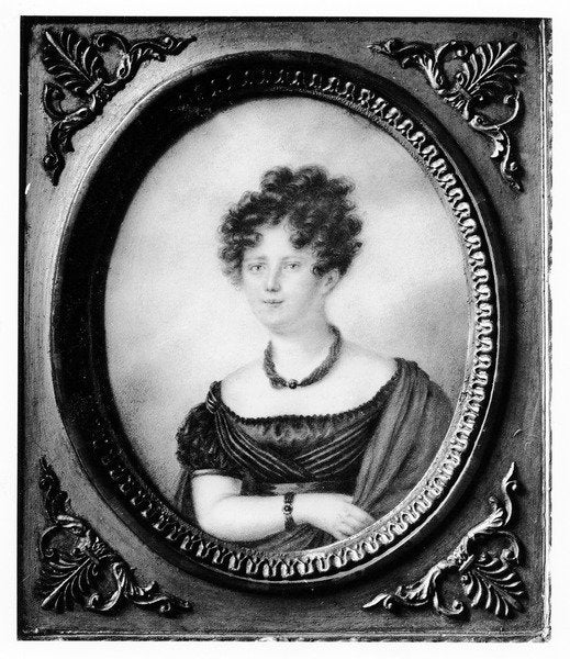 Detail of Madame Alfred de Vigny, Lydia Bunbury by French School