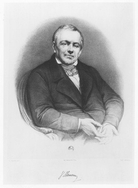 Detail of Abel-François Villemain by Auguste Charles Lemoine