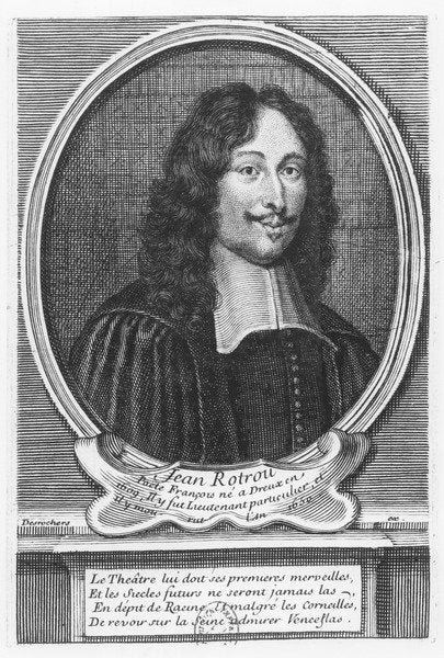Detail of Portrait of Jean de Rotrou by Etienne Jehandier Desrochers