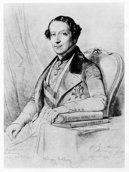 Detail of Angel de Saavedra Rivas by French School