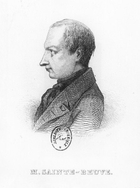 Detail of Portrait of Charles Augustin Saint-Beuve by French School