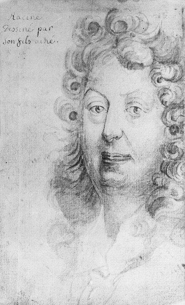 Detail of Jean Racine by Louis Racine