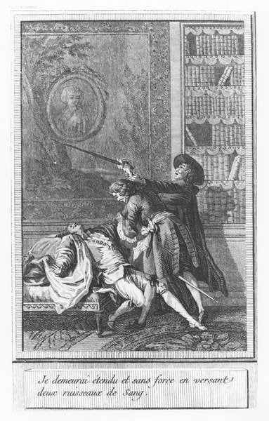 Detail of Illustration from 'The Life and Adventures of Mr. Cleveland, Natural Son of Oliver Cromwell' by Abbé Prévost by Marguerite Ponce