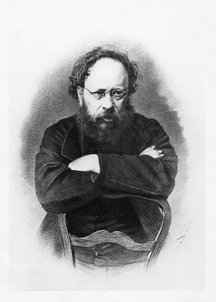 Detail of Pierre-Joseph Proudhon by French School