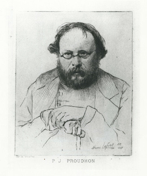Detail of Pierre-Joseph Proudhon, 1895 by Henri Lefort