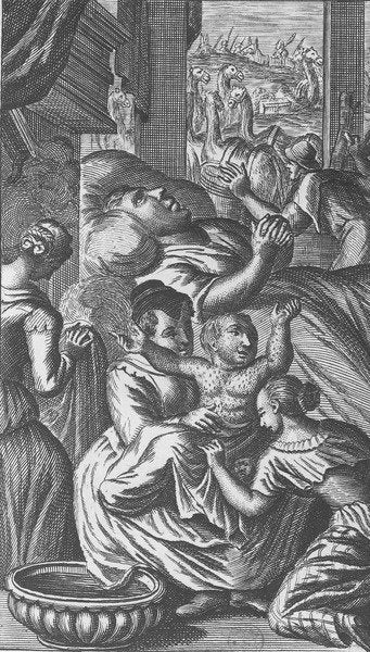 Detail of The birth of Pantagruel by French School