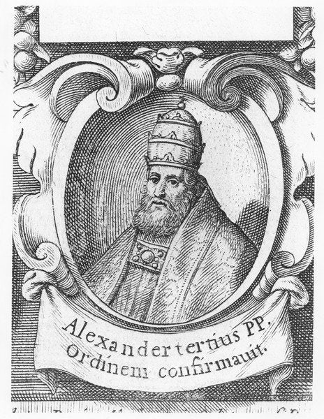Detail of Pope Alexander III by French School