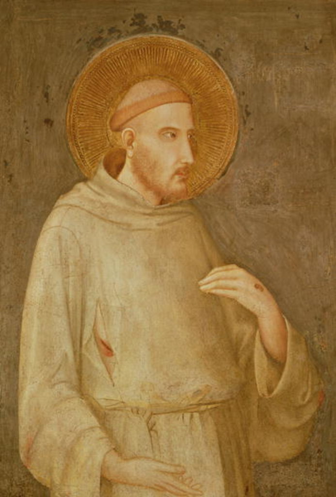 Detail of St. Francis, 1318 by Simone Martini