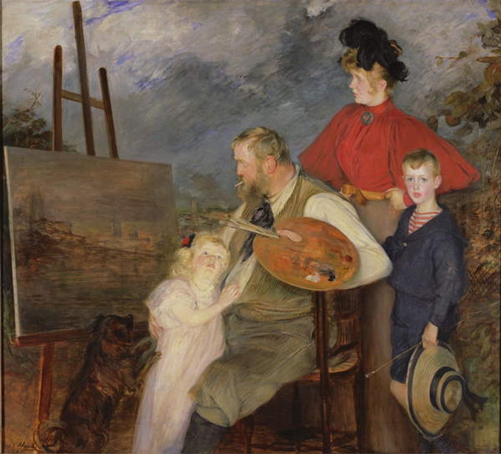 Detail of The Painter Thaulow and his Children, or The Thaulow Family, 1895 by Jacques-Emile Blanche