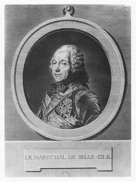 Detail of Portrait of Charles Louis Auguste Fouquet, Duc de Belle-Isle by French School