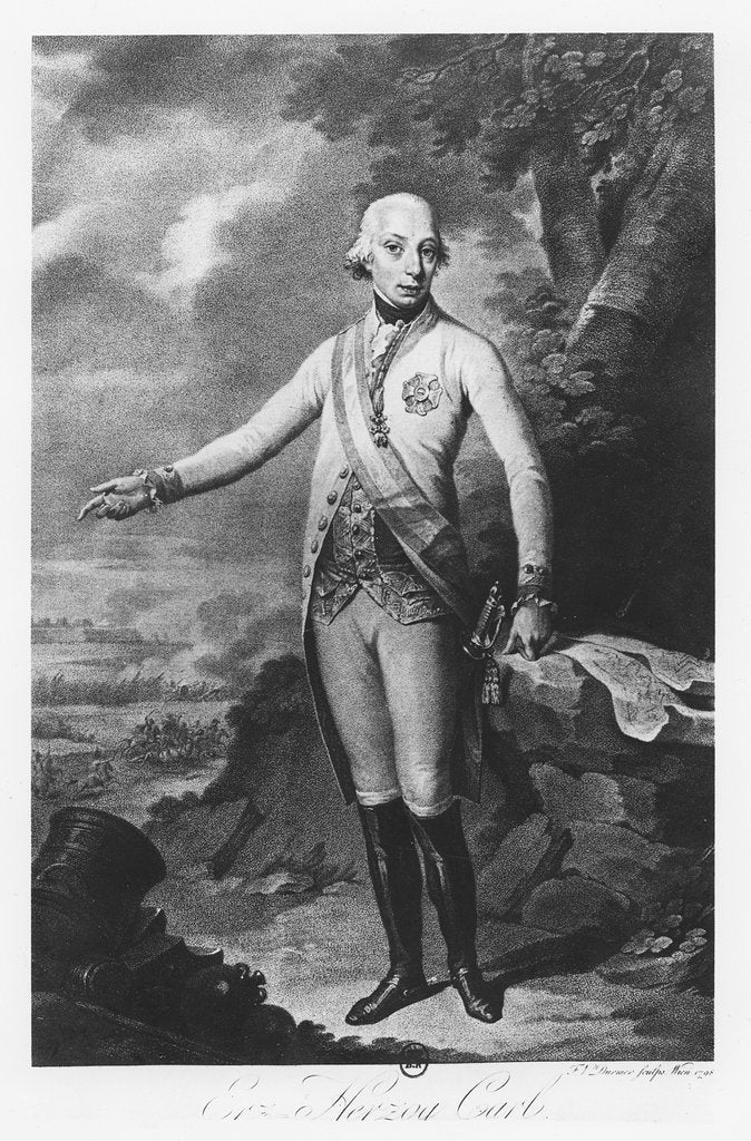 Detail of Charles, Archduke of Austria, 1798 by Austrian School