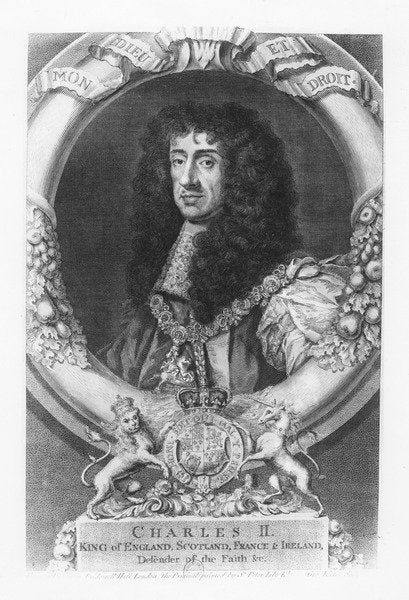 Detail of Charles II, King of England by George Vertue
