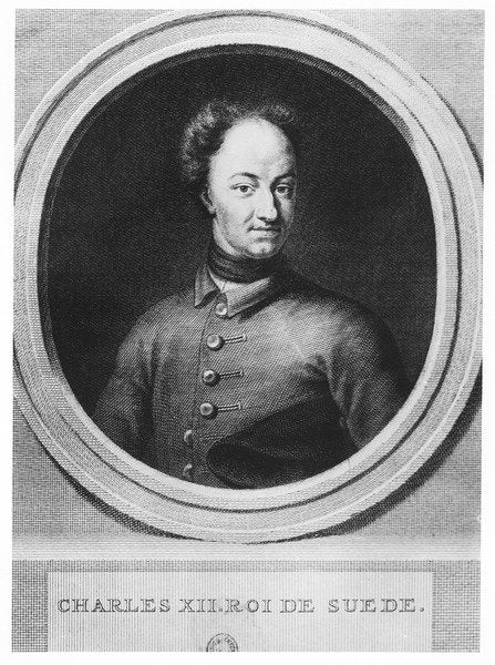 Detail of Charles XII, King of Sweden by Pierre Tanje