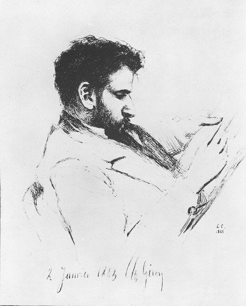 Detail of Savorgnan de Brazza, 1883 by Charles Giron